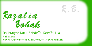 rozalia bohak business card
